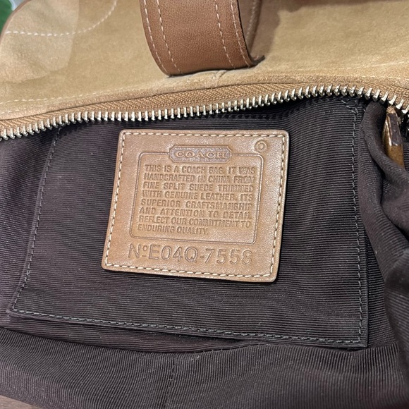 Vintage Coach Y2K Hamptons suede Demi bag 7558 - Picture 10 of 13